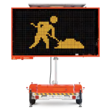 Mega OPTRAFFIC Solar Powered Full Matrix Sign Trailer